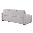 CRO Decor pull-out sofa bed 3 seater with storage chaise longue and cup holder
