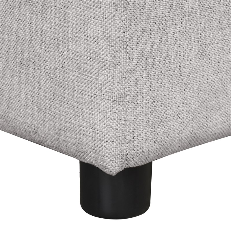 CRO Decor pull-out sofa bed 3 seater with storage chaise longue and cup holder