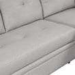 CRO Decor pull-out sofa bed 3 seater with storage chaise longue and cup holder