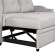 CRO Decor pull-out sofa bed 3 seater with storage chaise longue and cup holder