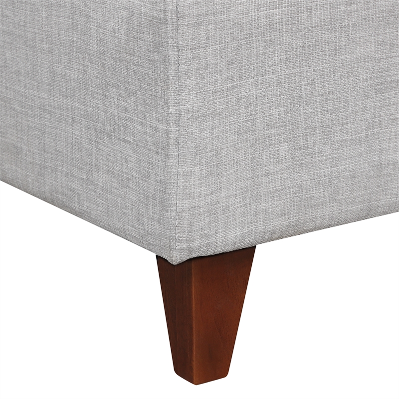 CRO Decor Modern Linen Fabric L-Shaped Sofa (Grey)