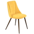 CRO Decor Yellow Flannel Cover Upholstered Dining Chairs (Set of 2)