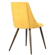 CRO Decor Yellow Flannel Cover Upholstered Dining Chairs (Set of 2)