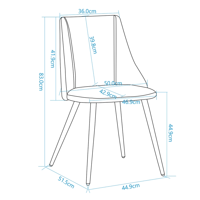 CRO Decor Green Flannel Cover Upholstered Dining Chairs (Set of 2)