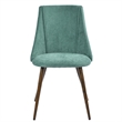 CRO Decor Green Flannel Cover Upholstered Dining Chairs (Set of 2)