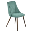 CRO Decor Green Flannel Cover Upholstered Dining Chairs (Set of 2)
