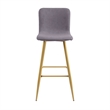 CRO Decor Gray Upholstered Bar Stool with Backrest (Set of 2)