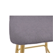 CRO Decor Gray Upholstered Bar Stool with Backrest (Set of 2)