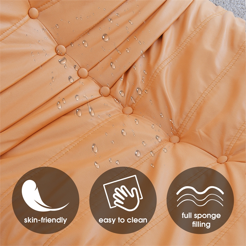 CRO Decor Full Foam Filled Sofa Chair (Orange)