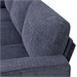 CRO Decor 86-inch modern chenille fabric L-shaped 3-seater sofa (blue + gray)