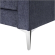 CRO Decor 86-inch modern chenille fabric L-shaped 3-seater sofa (blue + gray)