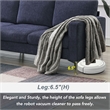 CRO Decor 86-inch modern chenille fabric L-shaped 3-seater sofa (blue + gray)