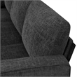 CRO Decor 86-inch modern chenille fabric L-shaped 3-seater sofa(DARK GREY)