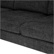 CRO Decor 86-inch modern chenille fabric L-shaped 3-seater sofa(DARK GREY)