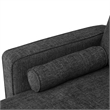 CRO Decor 86-inch modern chenille fabric L-shaped 3-seater sofa(DARK GREY)
