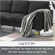 CRO Decor 86-inch modern chenille fabric L-shaped 3-seater sofa(DARK GREY)