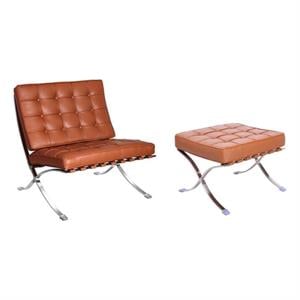 CRO Decor Lounge chair 2-piece set, 1 chair and 1 footstool.