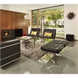 CRO Decor Mid Century Modern Leather Black Recliner Lounge Chair