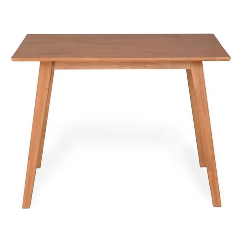 CRO Decor Modern Solid Wood Small Office Desk with Grain Patterns in Mahogany