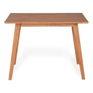 CRO Decor Modern Solid Wood Small Office Desk with Grain Patterns in Mahogany