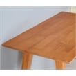 CRO Decor Modern Solid Wood Small Office Desk with Grain Patterns in Mahogany