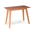 CRO Decor Modern Solid Wood Small Office Desk with Grain Patterns in Mahogany