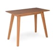 CRO Decor Modern Solid Wood Large Office Desk with Grain Patterns in Mahogany