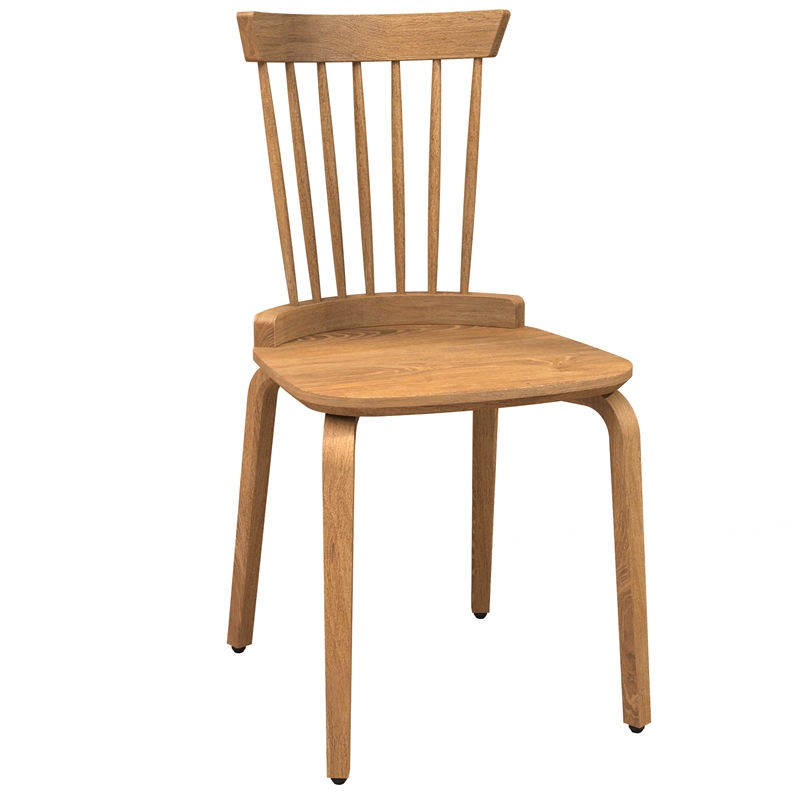 CRO Decor walnut color plywood dining chair/Windsor chair/bar chair (set of 2)