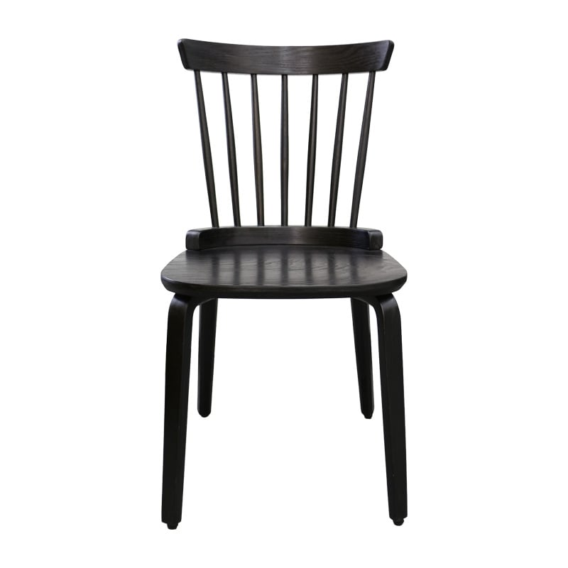 CRO Decor black plywood dining chair/Windsor chair/bar chair (set of 2)