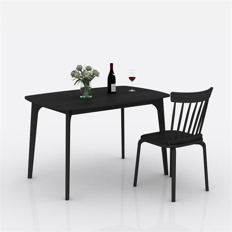 CRO Decor black plywood dining chair/Windsor chair/bar chair (set of 2)