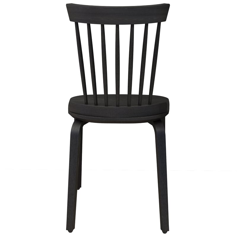 CRO Decor black plywood dining chair/Windsor chair/bar chair (set of 2)
