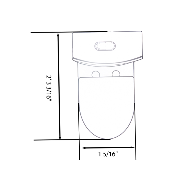 CRO Decor Modern Ceramic Elongated Toilet with Double Flush in White