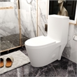 CRO Decor Modern Ceramic Elongated Toilet with Double Flush in White