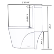 CRO Decor Modern Ceramic Elongated Toilet with Double Flush in White