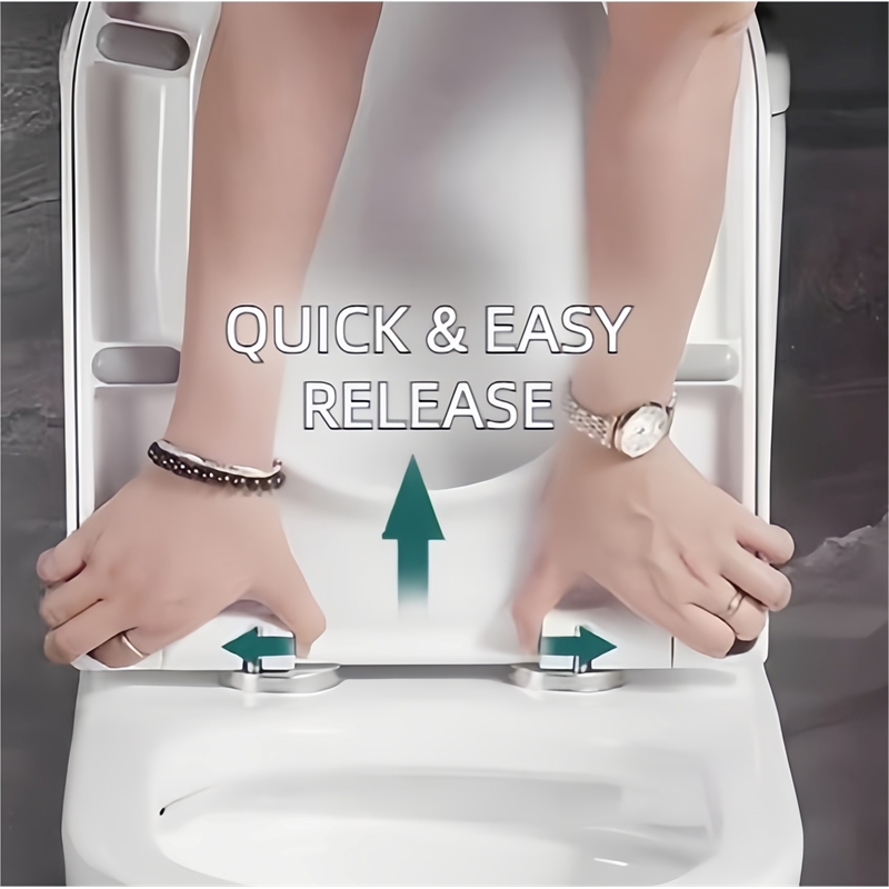 CRO Decor Modern Ceramic Elongated Toilet with Double Flush in White