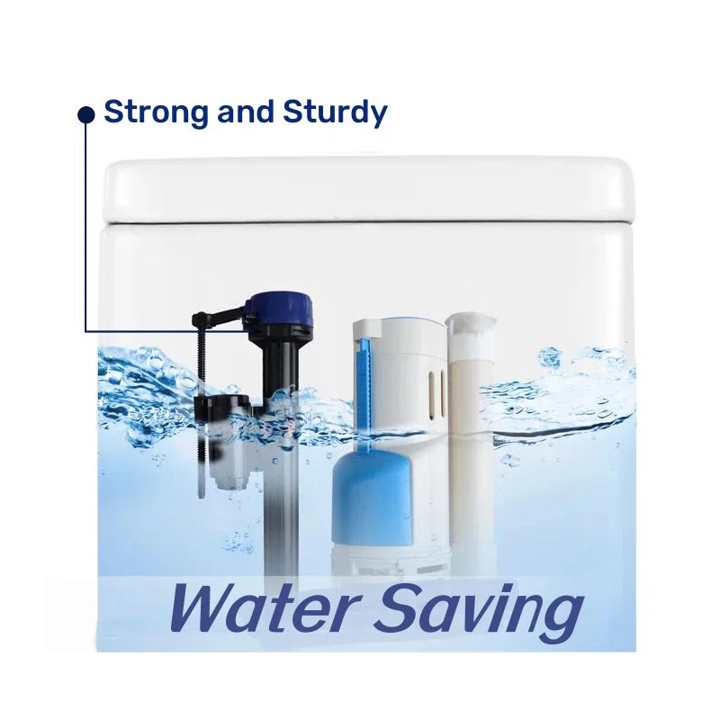 CRO Decor Modern Ceramic Elongated Toilet with Double Flush in White