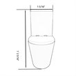 CRO Decor Modern Ceramic Elongated Toilet with Double Flush in White