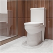 CRO Decor Modern Ceramic Compact Toilet with Double Flush in White