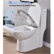 CRO Decor Modern Ceramic Compact Toilet with Double Flush in White