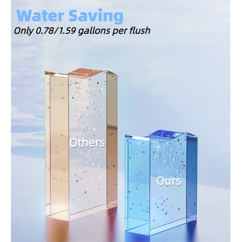 CRO Decor Modern Ceramic Compact Toilet with Double Flush in White