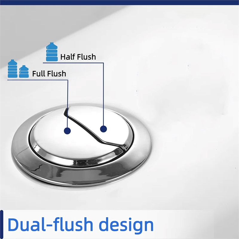 CRO Decor Modern Ceramic Compact Toilet with Double Flush in White