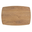 CRO Decor Plywood Dining Table with Curved Corner Woodgrain Top