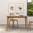 CRO Decor Plywood Dining Table with Curved Corner Woodgrain Top