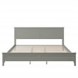 CRO Decor Modern Solid Wood King Size Platform Bed with Tapered Legs in Gray