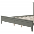 CRO Decor Modern Solid Wood King Size Platform Bed with Tapered Legs in Gray