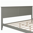 CRO Decor Modern Solid Wood King Size Platform Bed with Tapered Legs in Gray