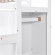 Full Size Loft Bed with Built-in Storage Wardrobe and Staircase