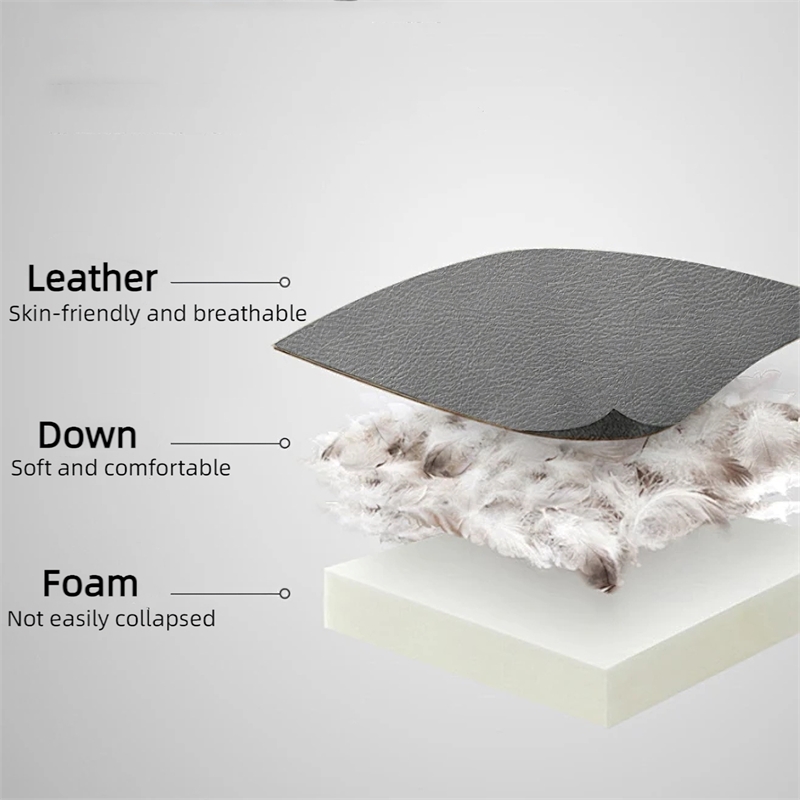 CRO Decor Modern Luxury Leather Sofa Chair with stainess frame