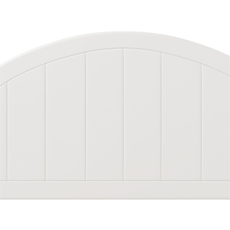 CRO Decor Traditional Style Solid Wood Queen Bed White