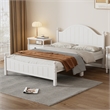 CRO Decor traditional Solid Wood  Full Bed White
